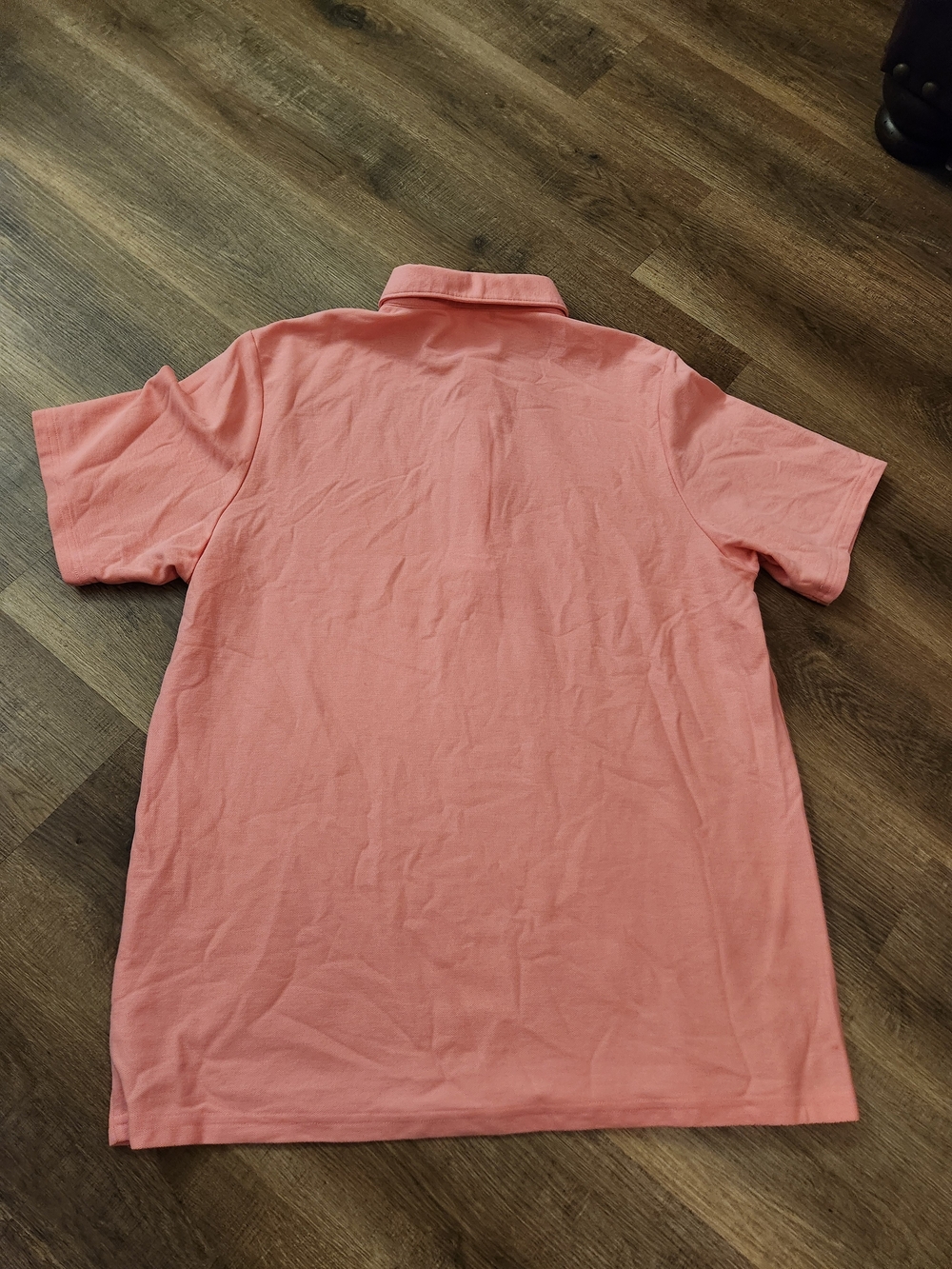 Criquet Men's XL Pink Polo Shirt Pima Cotton Peru Logo 4 Button Placket Collar - Picture 6 of 9